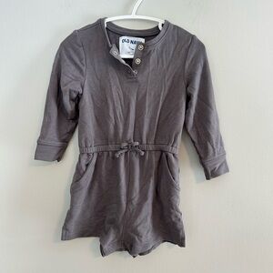 Old Navy 18/24m grey long sleeve shorts romper